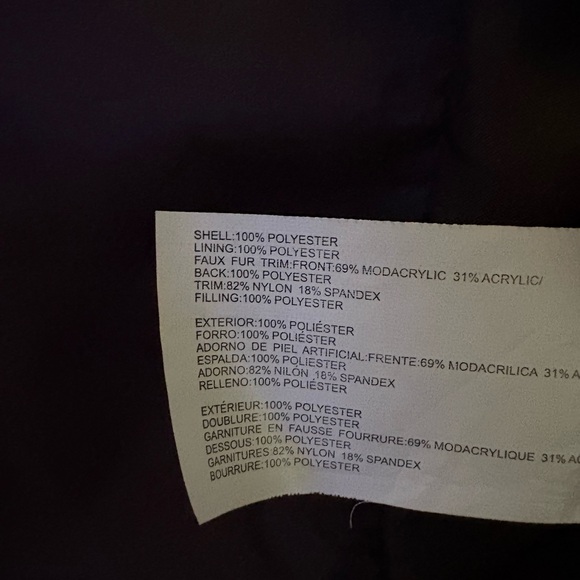 Nautica Brown Puffer Jacket with Faux Fur Hood - Picture 8 of 8